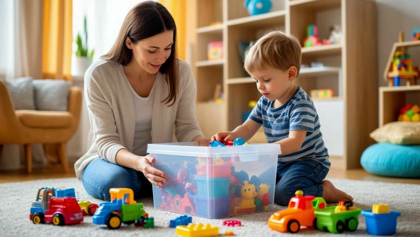 Как превратить уборку игрушек в увлекательное совместное занятие