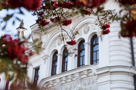 Сквозь туман краснеет рябина, словно осени слёзы горят