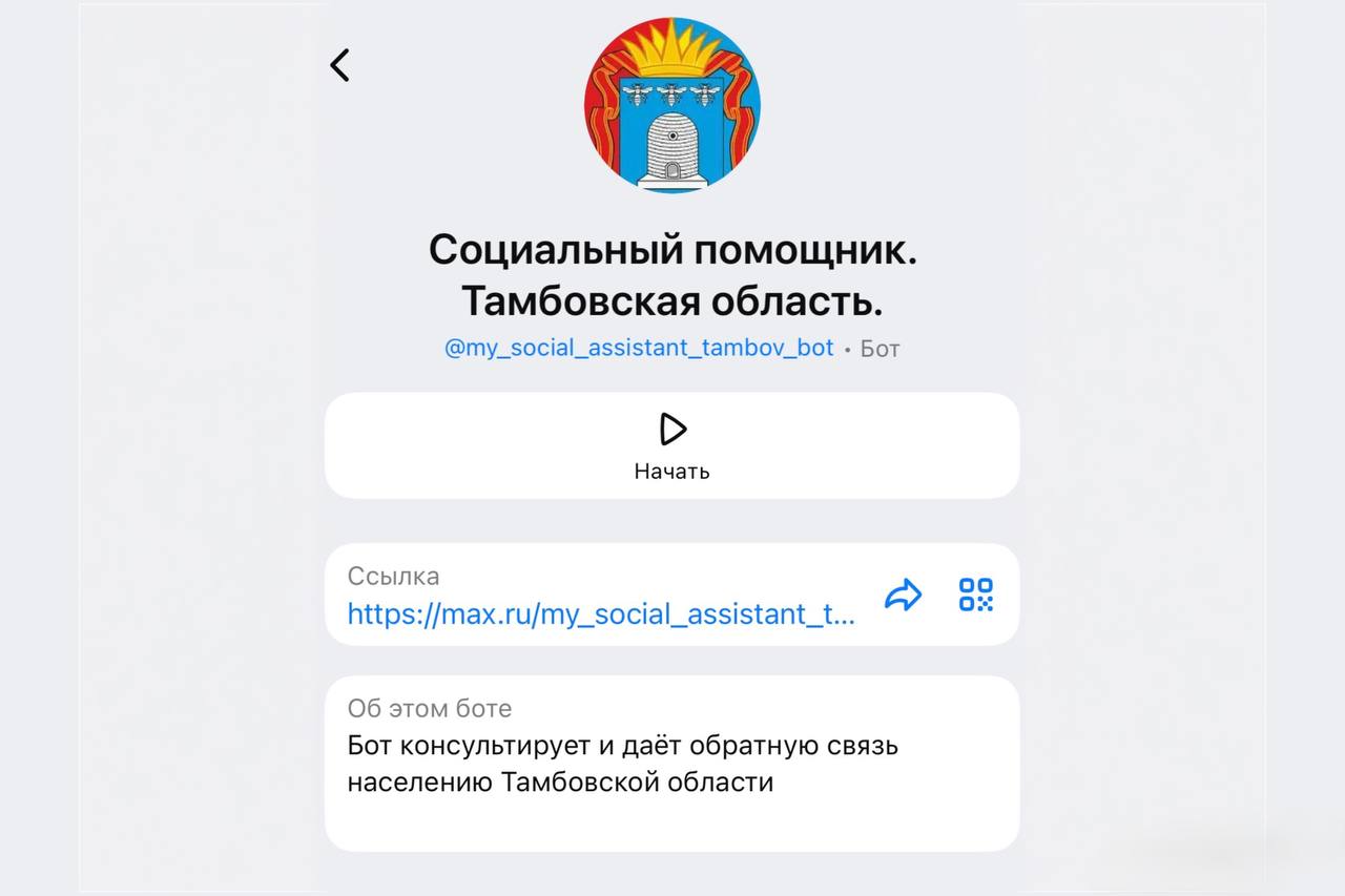 Официальный бот «Социальный помощник. Тамбовская область» консультирует и даёт обратную связь участникам специальной военной операции и их семьям по действующим мерам поддержки