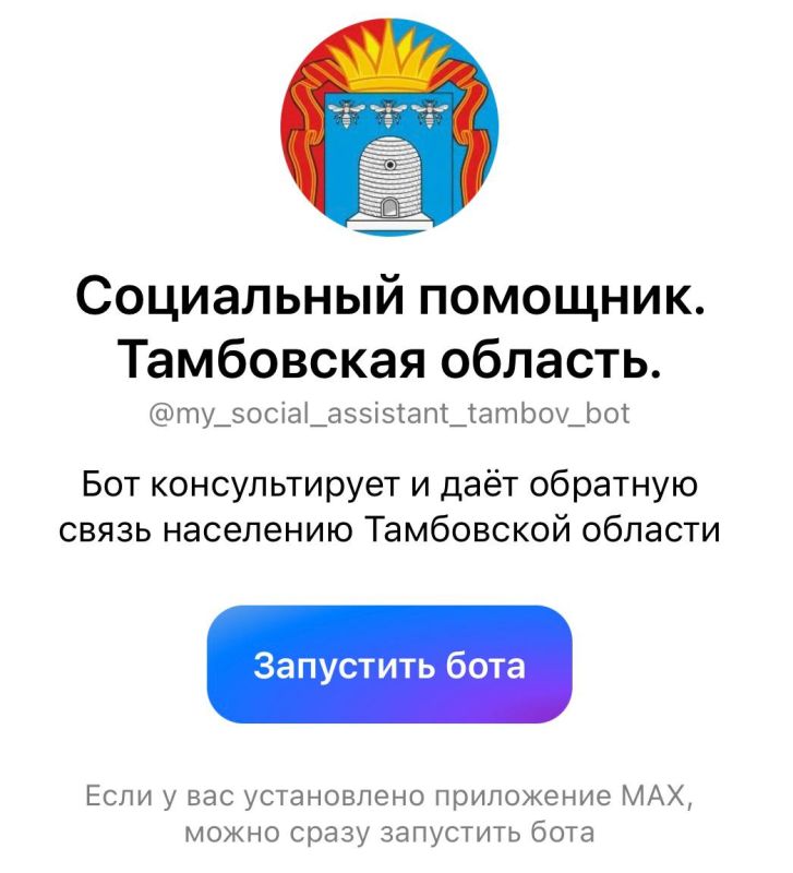 Чат-бот для помощи тамбовчанам - участникам СВО их родным появился в MAX и Telegram