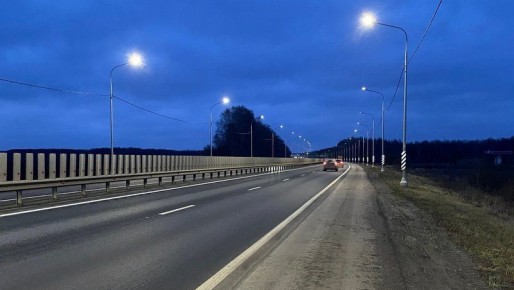 На тамбовском участке трассы Р-22 «Каспий» установили почти тысячу светодиодных фонарей