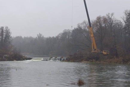В Тамбове началось снижение уровня воды в реке Цна в преддверии зимы