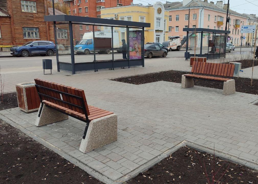 В обновлённом пространстве на улице Октябрьской приступили к монтажу новых элементов инфраструктуры В обновлённом пространстве на улице Октябрьской приступили к монтажу новых элементов инфраструктуры