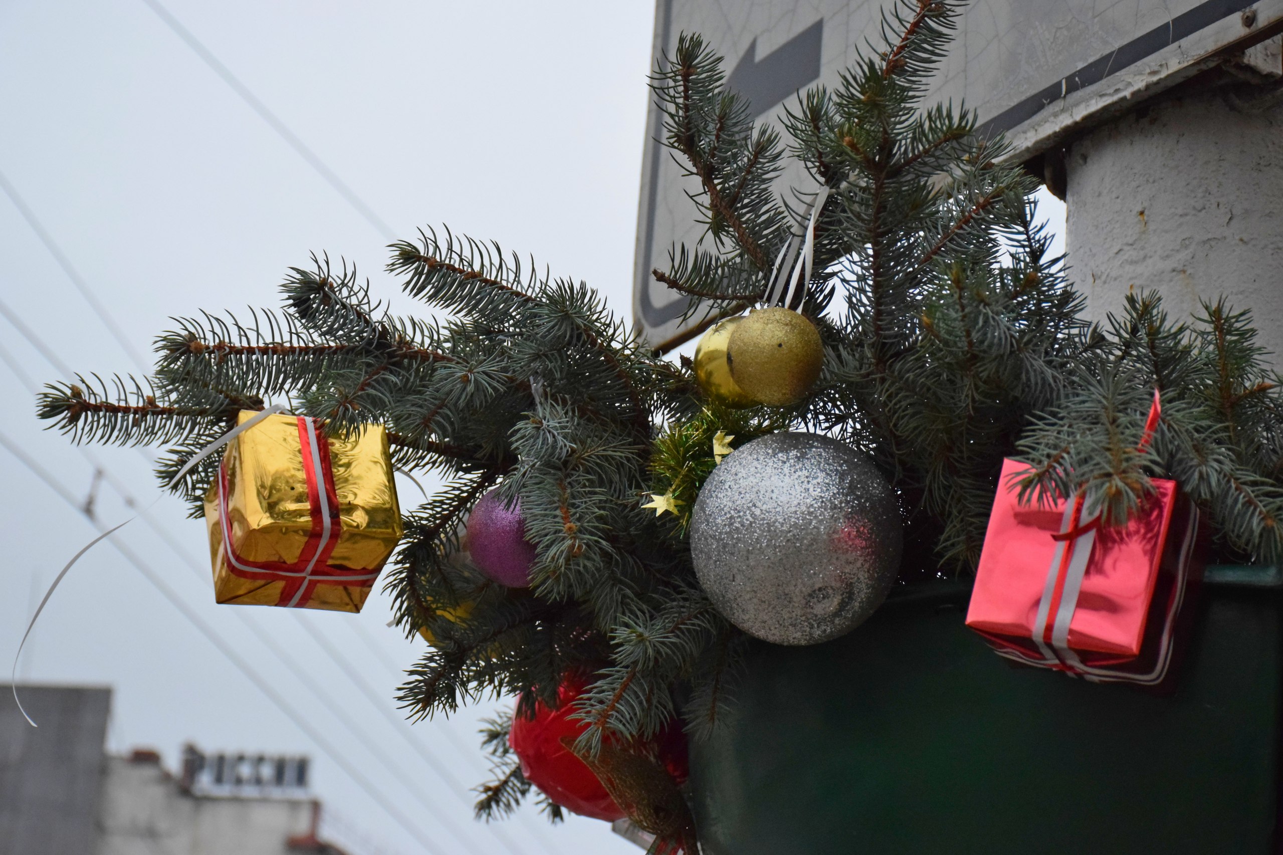 Продолжается новогоднее оформление областного центра Продолжается новогоднее оформление областного центра