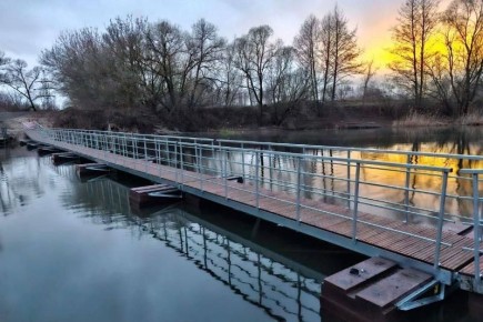 Понтонный мост в Липунцах разберут на зиму