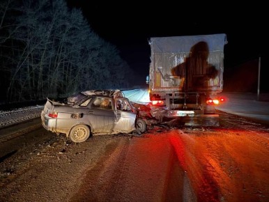 В Мордовском округе легковушка въехала в грузовик