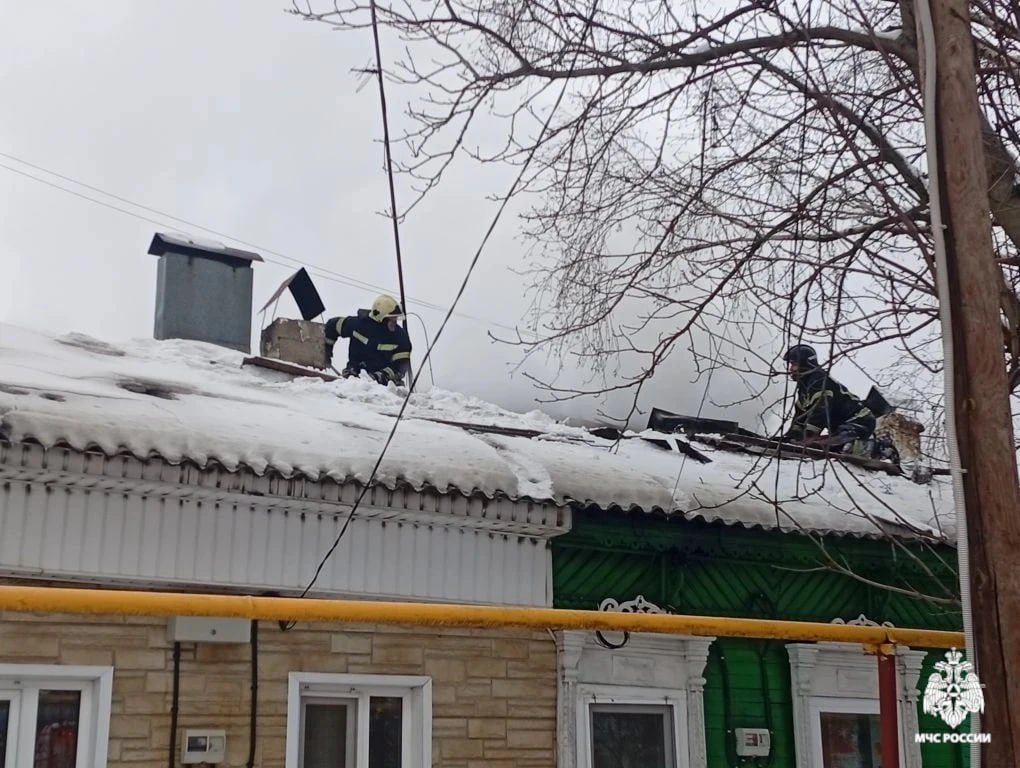 В одном из частных домов Мичуринска произошёл пожар