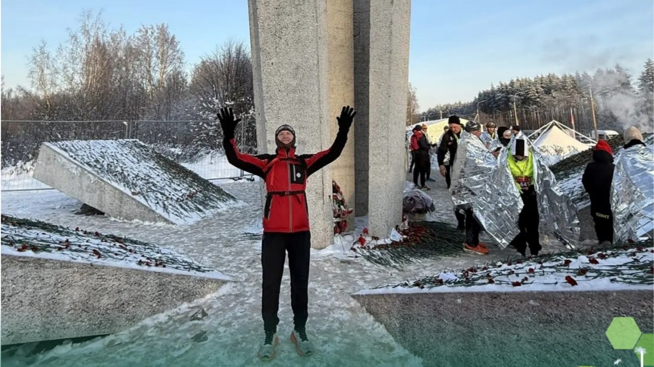 Мичуринский ветеран спорта пробежал по «Дороге жизни» в Санкт-Петербурге