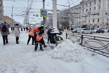 В Тамбове из-за снегопадов привлекают дополнительную технику и работников