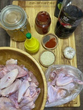 Пикантные куриные крылышки с медовым маринадом