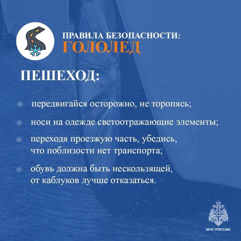 Тамбовчанам напомнили правила безопасности в гололёд