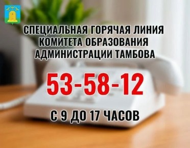 В Тамбове на время капремонта трех школ будет работать горячая линия
