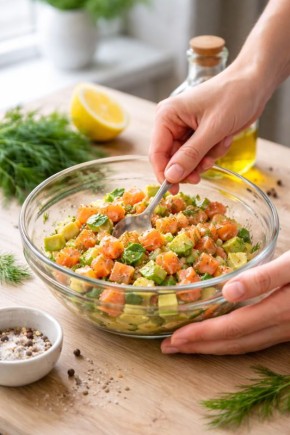 Восхитительный тартар из лосося за 5 минут