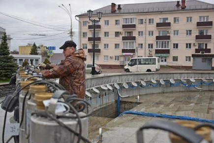 Обновлённый фонтан на Привокзальной площади готовят к запуску
