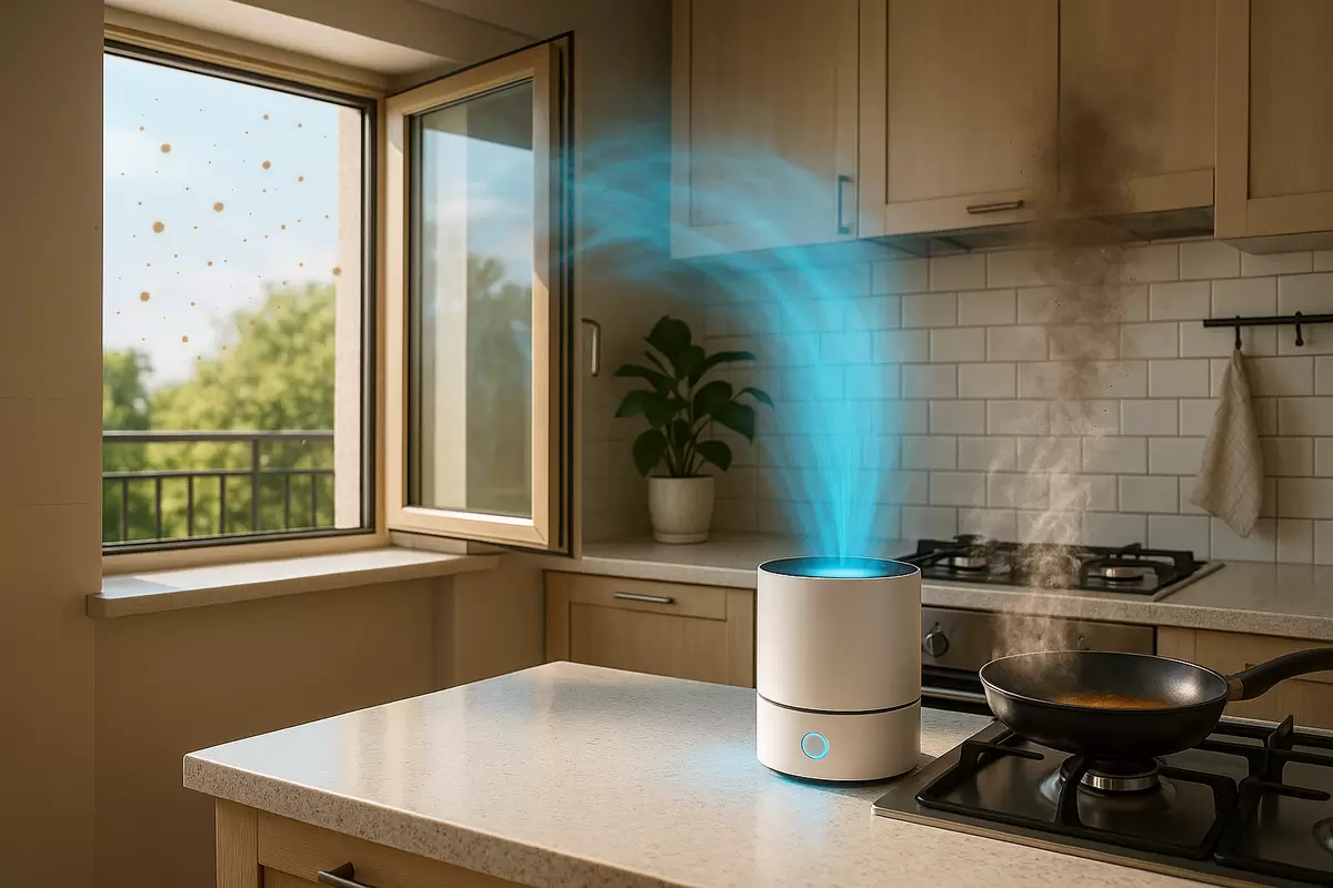 Устранение загрязнений: как очистить воздух на кухне без химии всего за 24 часа