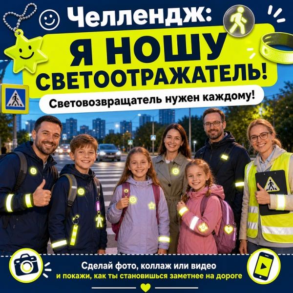 Челлендж «Я ношу светоотражатель»