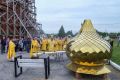 Митрополит Тамбовский и Рассказовский Феодосий освятил крест и купол, которые водрузят на Никольский храм села Пушкари