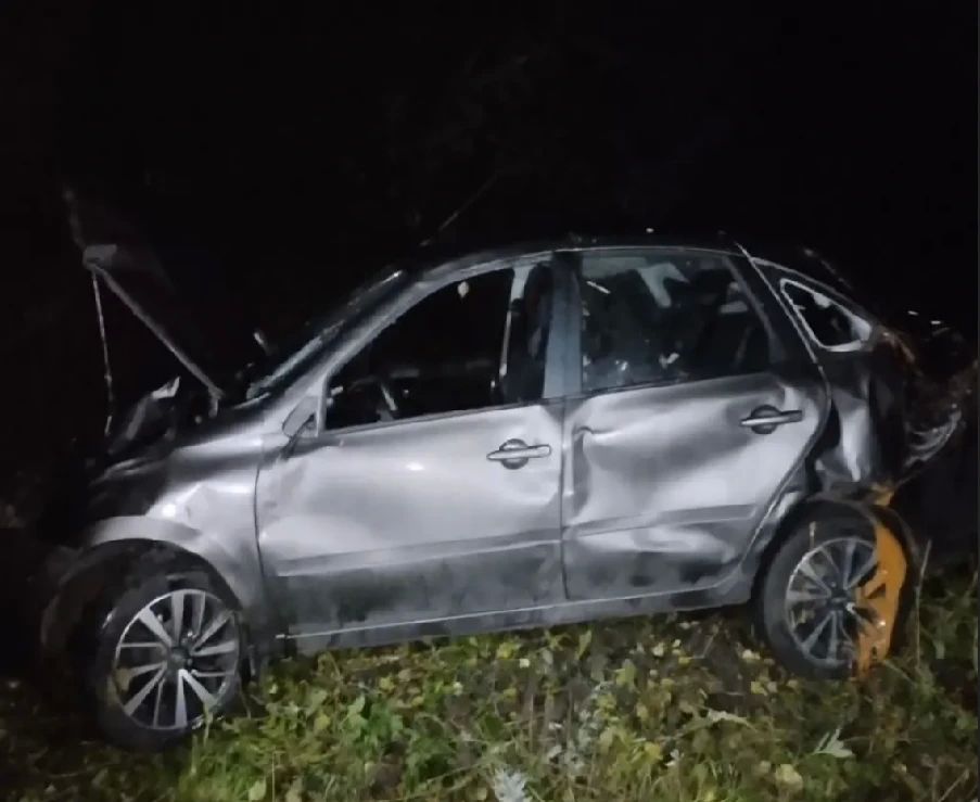На трассе в Тамбовской области перевернулась «Lada Granta»: водителя доставили в больницу