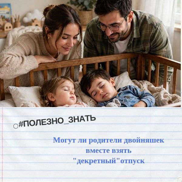 В личные сообщения наших соцсетей поступил вопрос: «Здравствуйте, можем ли мы с мужем выйти одновременно в отпуск по уходу за детьми до 1,5 лет? У нас двойня»