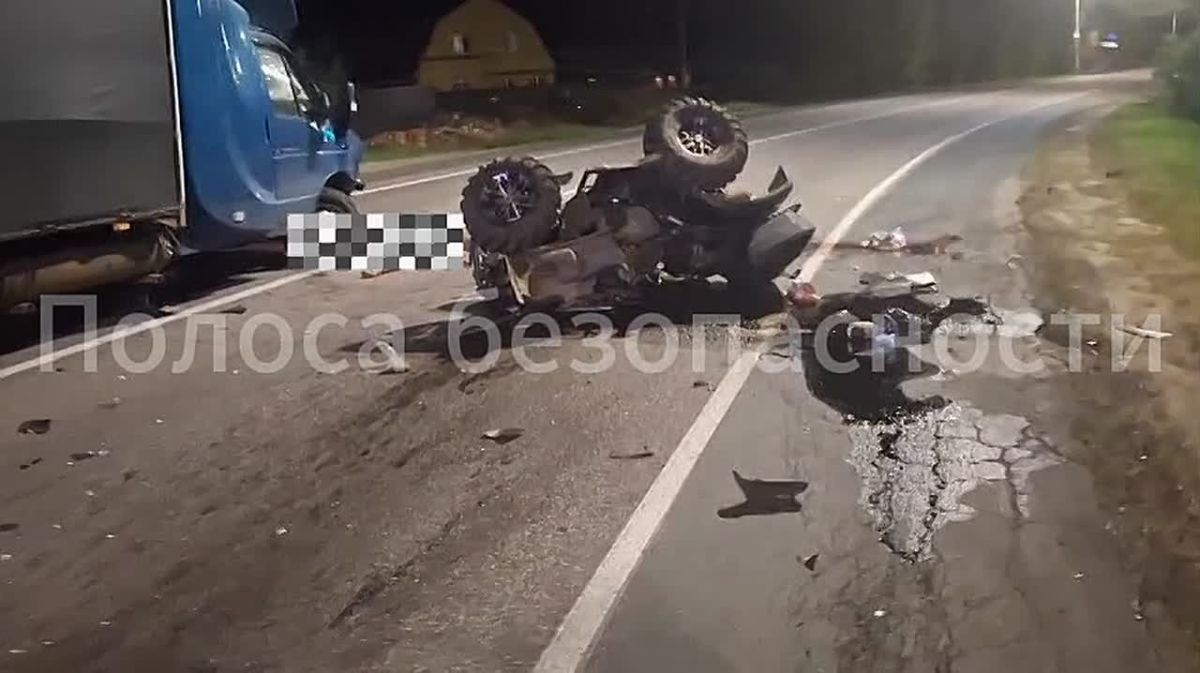 Смертельное ДТП в Тамбовском округе: водитель квадроцикла погиб при столкновении с грузовиком