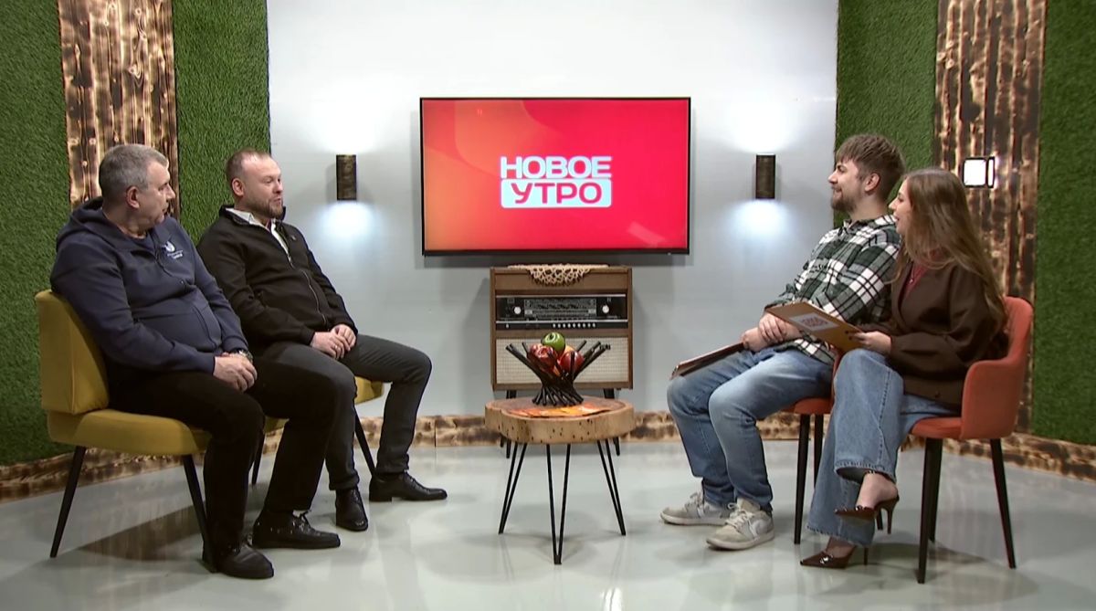 В "Новом утре" побывали директор БК «Тамбов» Дмитрий Казадаев и старший тренер-преподаватель спортивной школы клуба Сергей Конотопов