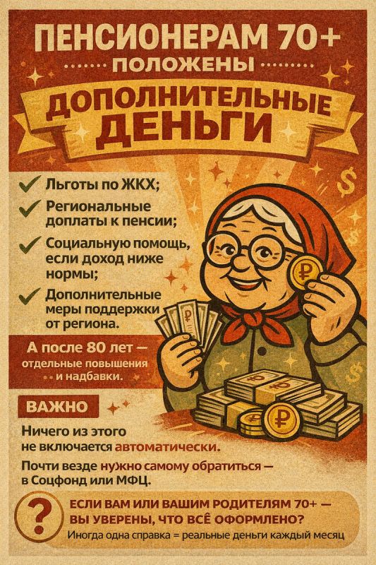 ������ ��� ����������� ������ 70 ���: ��� ����� ����� � 2026 ����?